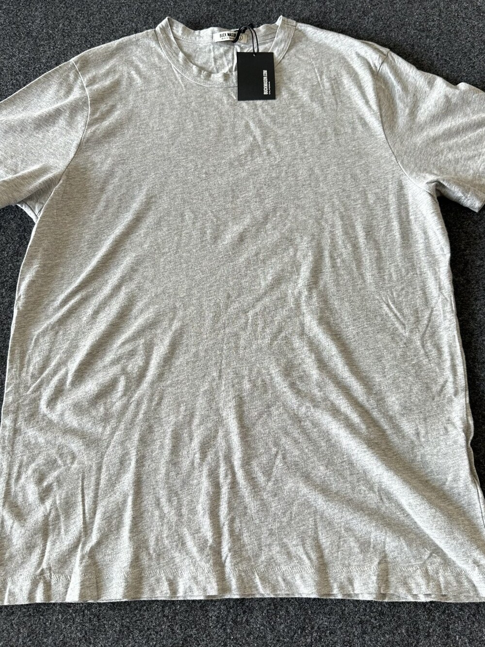 Buck Mason Men's Heather Grey Pima Classic Tee Sz L NWT MSRP 45 [CB46]